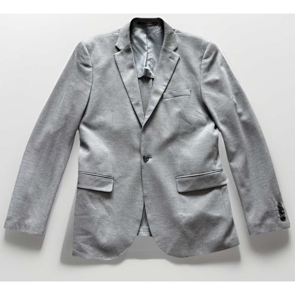 H&M Grey‎ Sport Coat 42R Clean Modern Pattern Excellent Condition